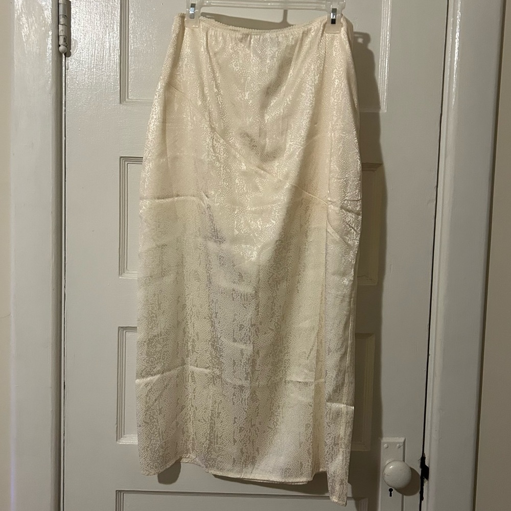 Satin Straight Maxi Skirt